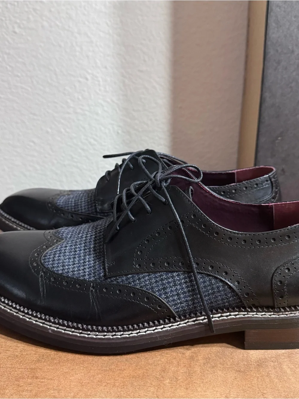 Brand New VINTAGE FOUNDRY Wilfred Mixed Media Derby Shoes
